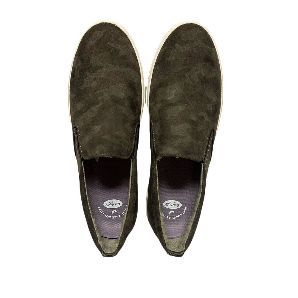 NEW Dr Scholls Womens Size 10 No Bad Days Olive Green Camo Slip On Sneaker - Picture 6 of 10
